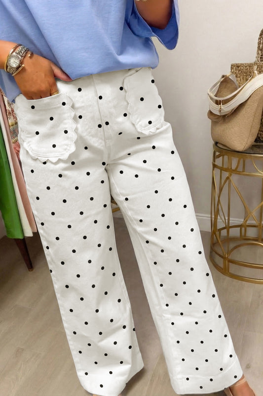 Black and White Polka Dot Jeans