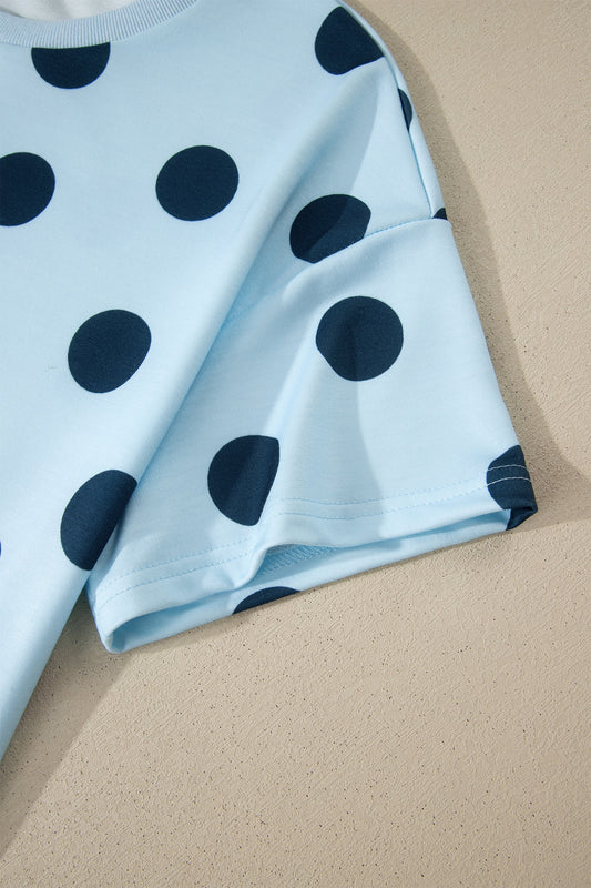 Blue Polka Dot Shirt