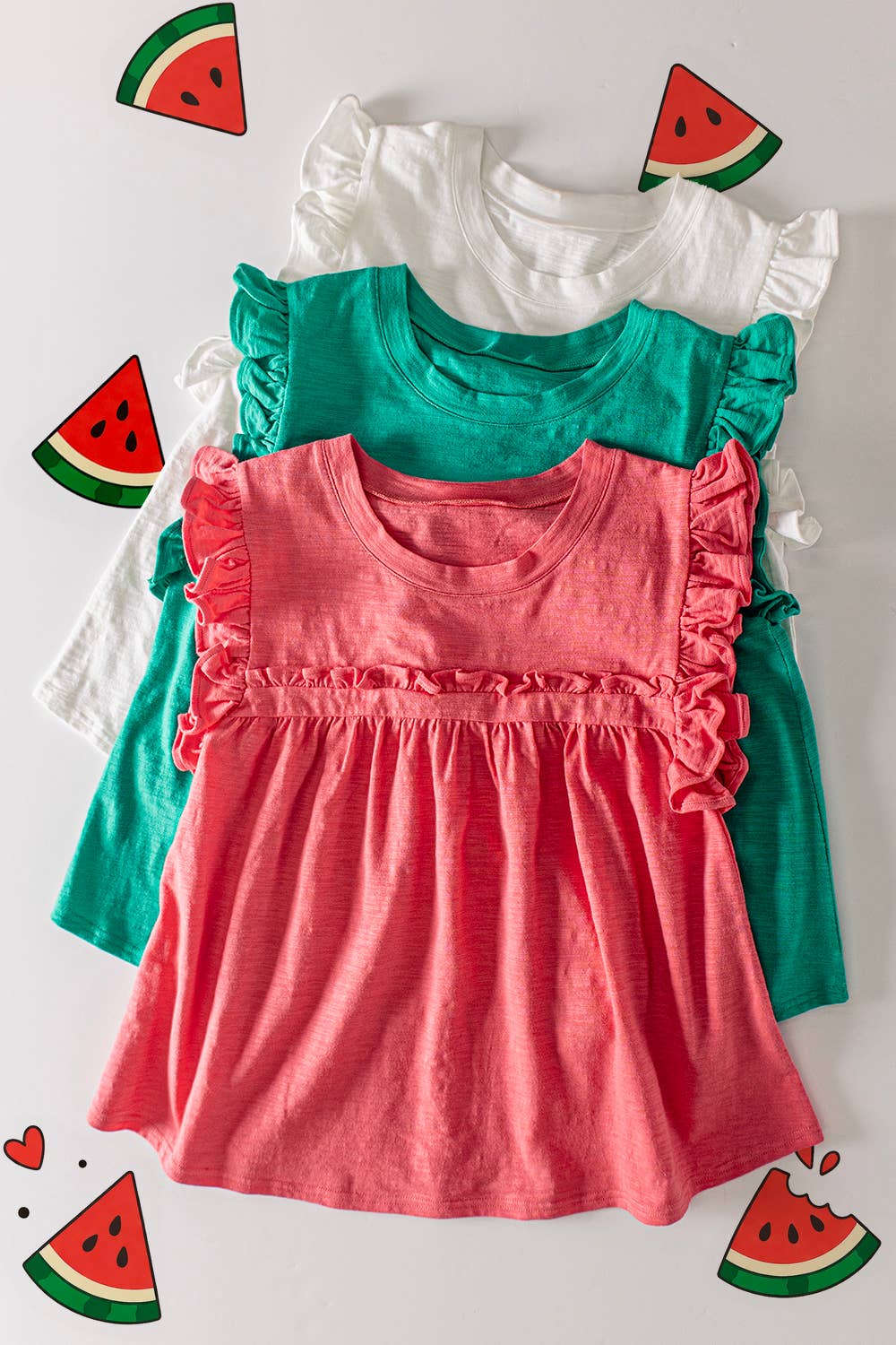 NT12178-Ruffle Detail Solid Knit Top